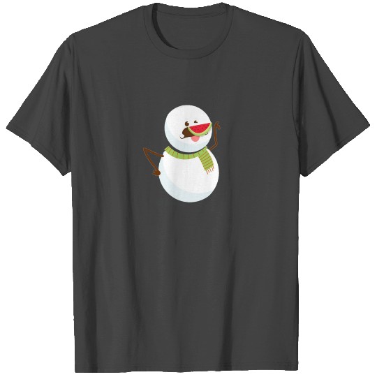 Watermelon Snowman T Shirts