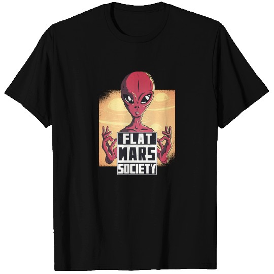 Flat Mars Society Flat Earth Gift T Shirts