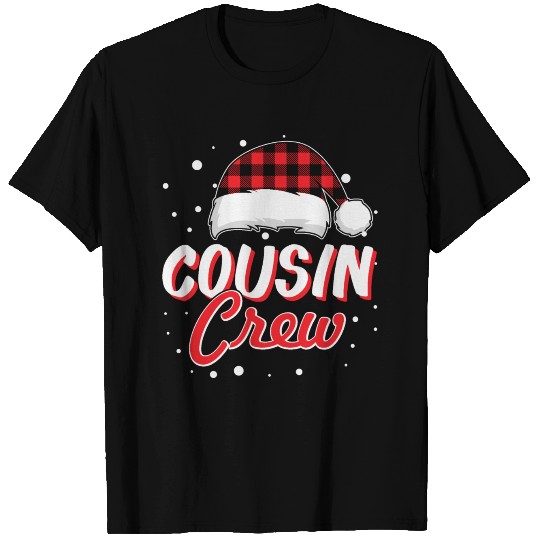 Cousin Crew Red Plaid Santa Hat Christmas T Shirts