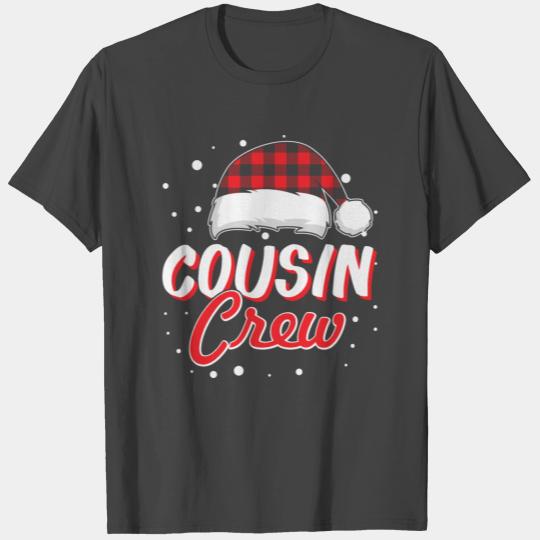Cousin Crew Red Plaid Santa Hat Christmas T Shirts