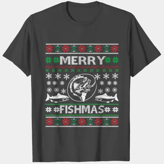 Merry Fishmas Funny Fishing Ugly Christmas Sweater T Shirts
