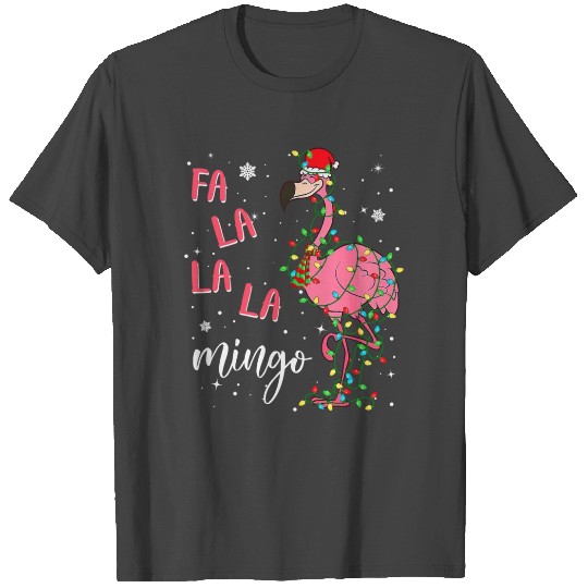 Fa La La La mingo Flamingo for Christmas Xmas T Shirts