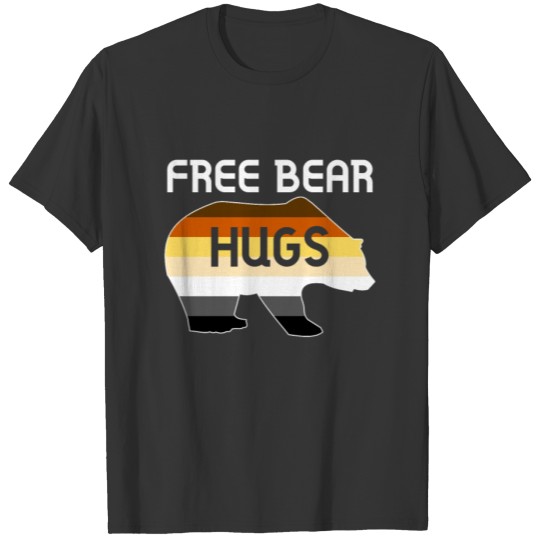 Free Bear Hugs Gay Pride Gay Bear Couple Flag Cute T-shirt