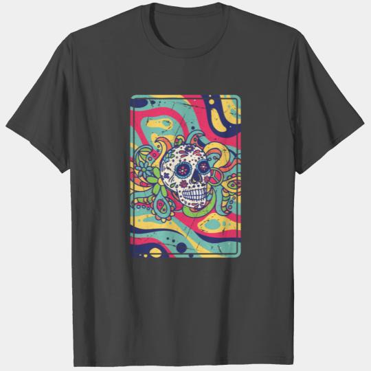 Psychedelic - Ornament Skull - Indie Aesthetic - T Shirts