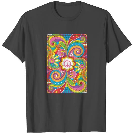 Psychedelic - Groovy Peace Sign - Indie Aesthetic T Shirts