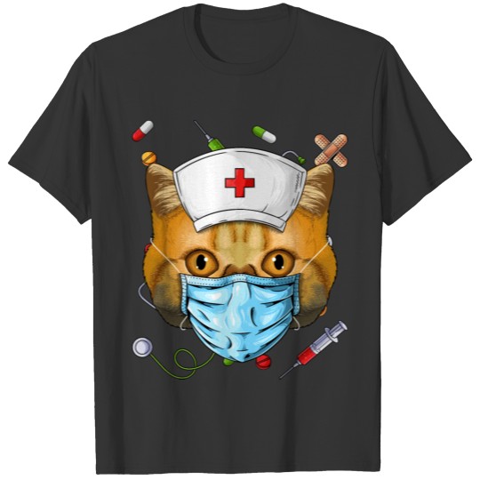 Exotic Shorthair Nurse RN Funny ER Nursing School T-shirt