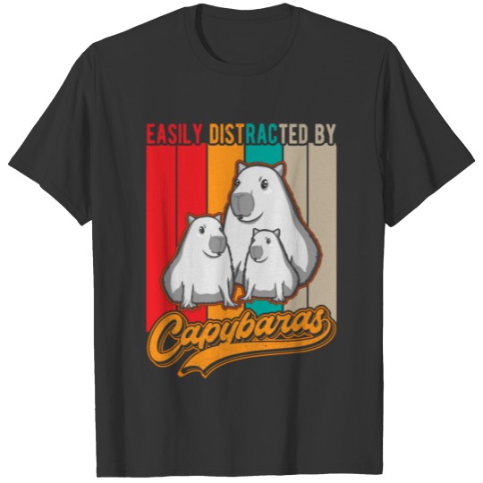 Easily Distracted By Capybaras Capybara T-shirt