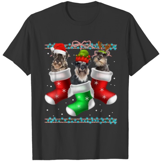 Womens Dog Schnauzer Christmas Socks Funny Xmas Pa T Shirts