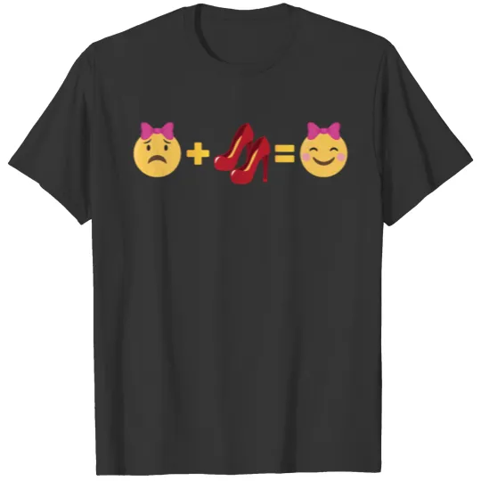 Mood - Heels - Shoes - Face Math - Emoticon - Sad T-shirt