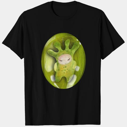 Water Elf Day Dreamer Green Sleeping Bubble T Shirts
