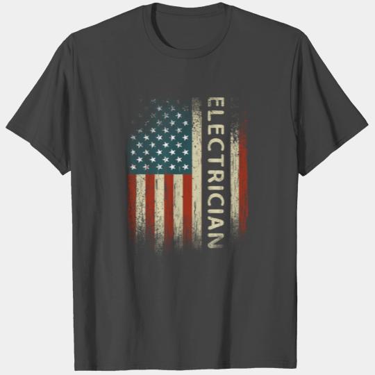American Flag Lineman Patriotic Electrician Gift T Shirts
