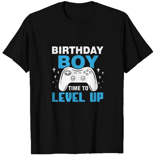 Birthday Boy time to Level up Gaming T Shirts