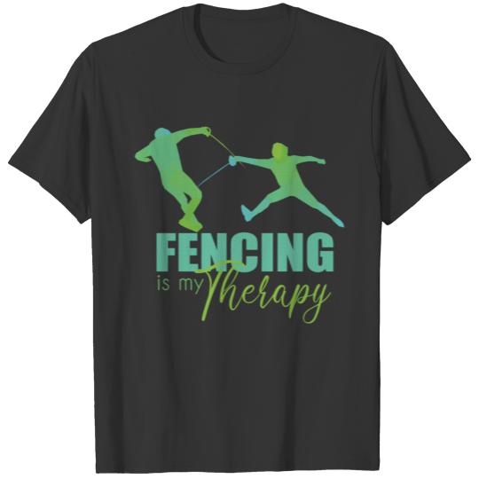 Fencing martial arts fencer saber sword epee T Shirts