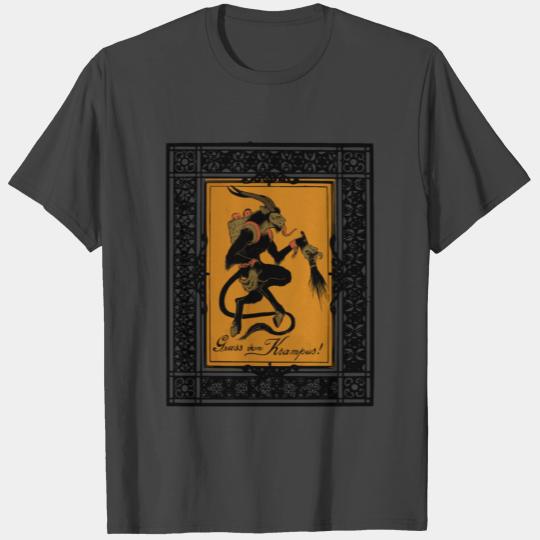 Krampus Greetings Holiday Graphic Christmas T Shirts