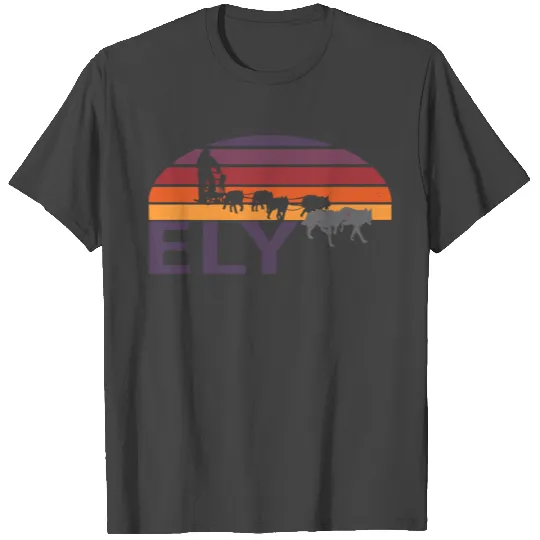 Ely Dog Sledding Minnesota Mushing Sleigh Skijorin T Shirts