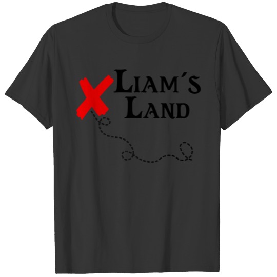 Liam's Land Treasure Island Map T-shirt