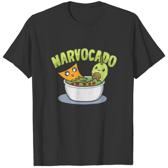 Avocado Narwhal Design for Kids and Avocado Lovers T-shirt