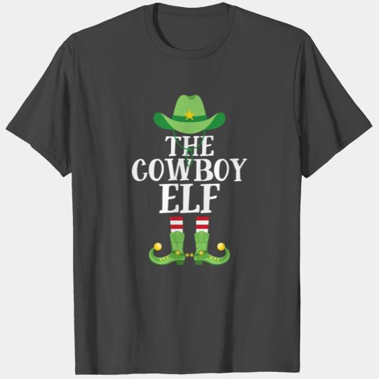 Cowboy Elf Family Matching Christmas Group Pajama T Shirts