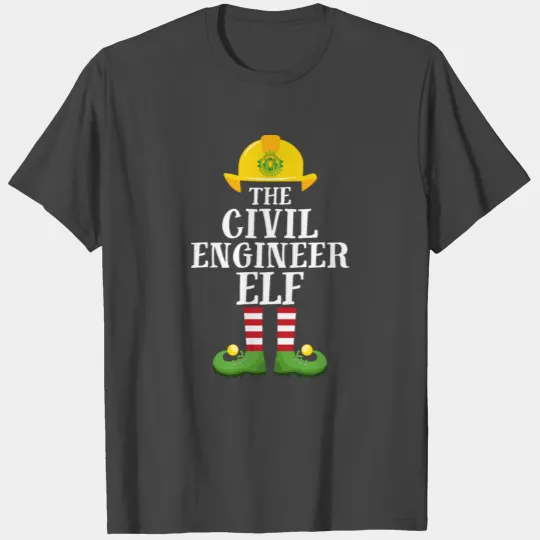 Civil Engineer Elf Family Matching Christmas Group T Shirts