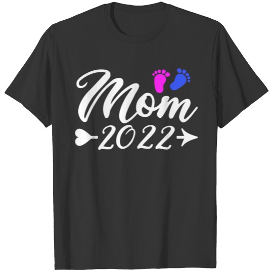 Mom 2022 Women Pregancy Reveal Mommy Baby Wife T-shirt