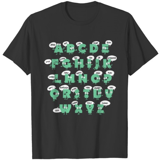 alphabetical abbreviations T-shirt