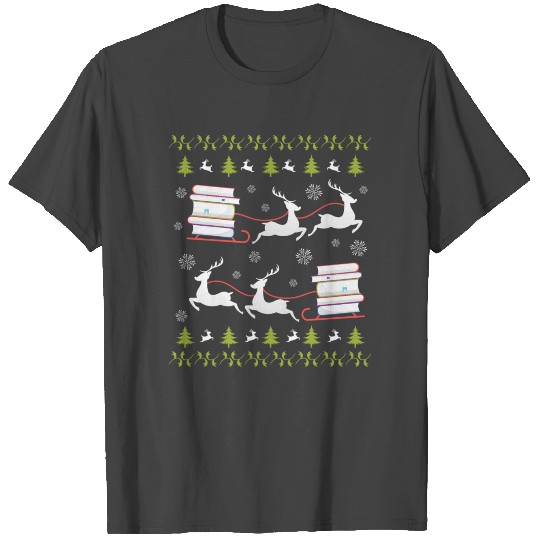 Librarian Christmas Library Book Reader T Shirts