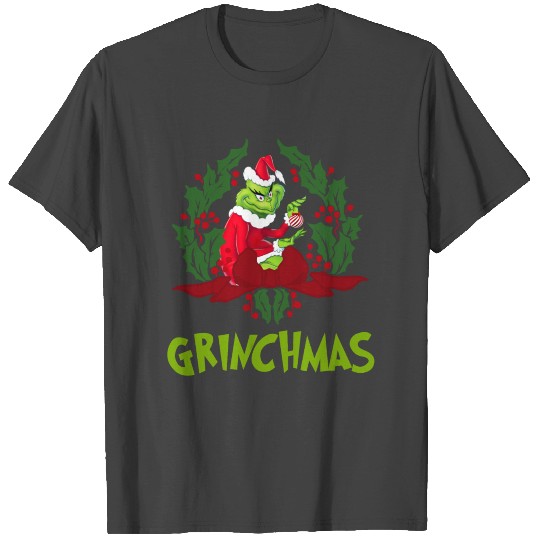 Grin Christmas Floral Wearth Family Christmas T Shirts