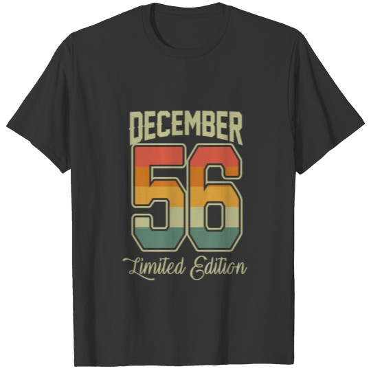 Vintage 65th Birthday December 1956 Sports Gift T-shirt