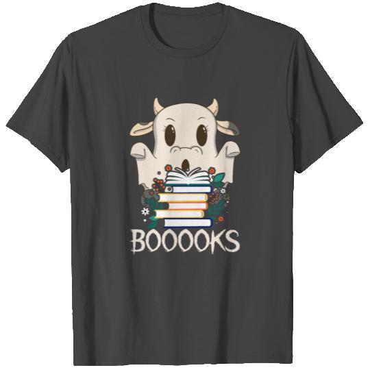 Boooks Halloween Ghost Books Librarian Reader T Shirts