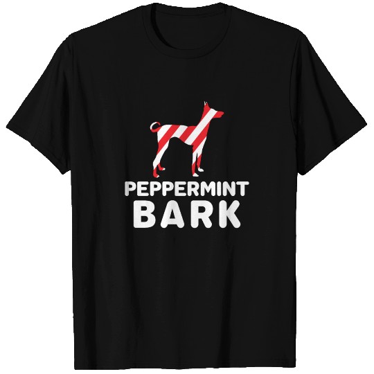 Ibizan Hound Dog Christmas Funny Peppermint Bark T Shirts