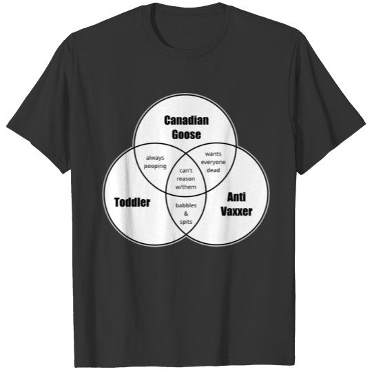 Anti-Vaxxer Venn Diagram T-shirt
