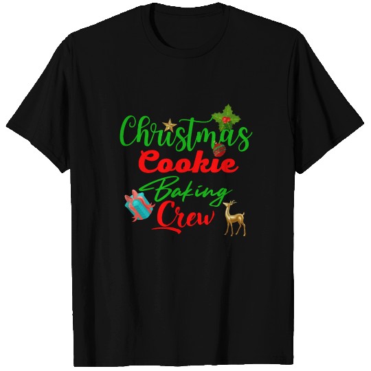Christmas Cookie Baking Crew Typography Design T Shirts