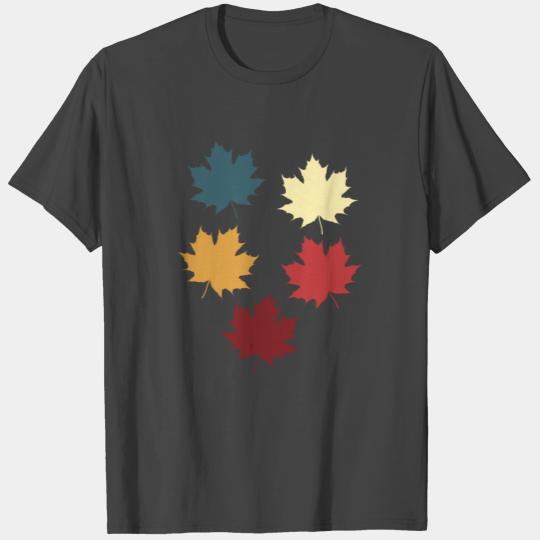 Maple Leaves Retro Autumn Love Fall Season T Shirts