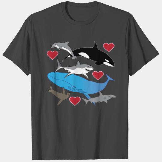 Wildlife gifts, , marine life, Sealife Love T Shirts