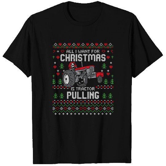 Tractor Pulling Tractorpulling Christmas Ugly Xmas T Shirts