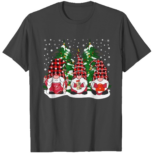Nurse Gnomes Santa Christmas Light Nursing Gnomies T Shirts