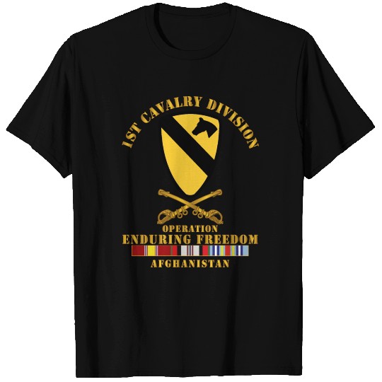 Army 1st Cavalry Division OEF w Cav Br SVC T Shirts
