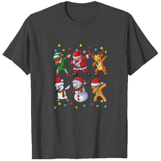 Dabbing Santa Claus Christmas Boys Men Funny Xmas T Shirts