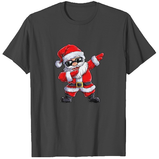 Dabbing Santa Claus Christmas Boys Men Funny Xmas T Shirts