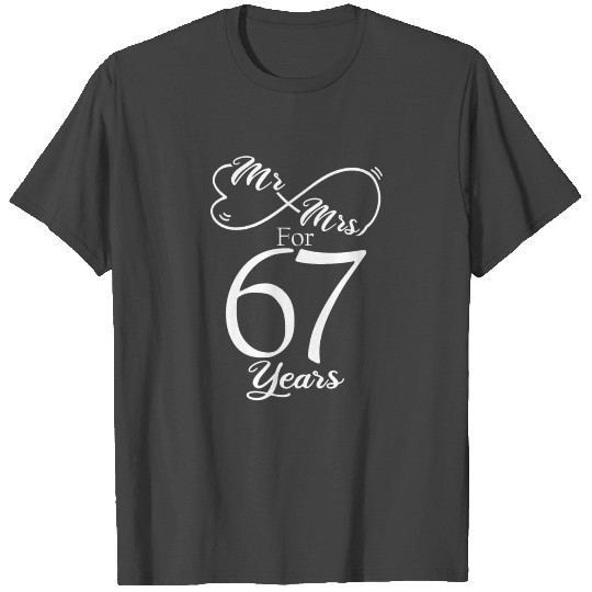 Mr. & Mrs for 67 Year 67th Wedding Anniversary T Shirts