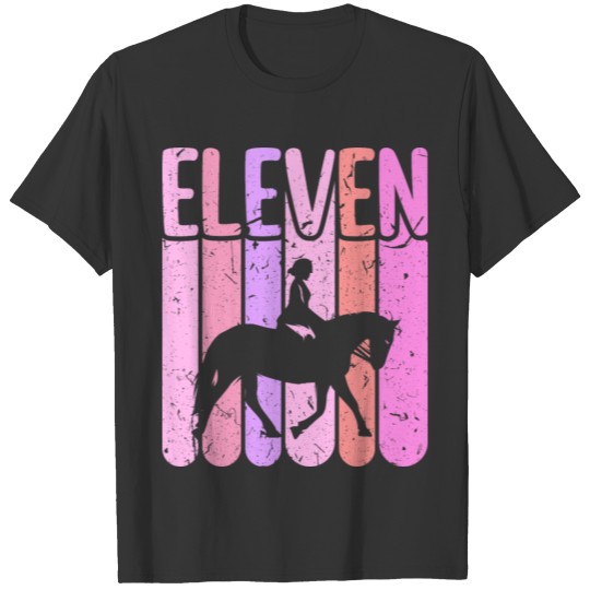 Horse Girl 11th Birthday Horseback Riding T Shirts