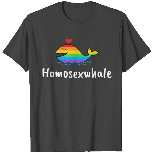 Homosexwhale Lgbtq Top Funny Gay Pride Rainbow T Shirts