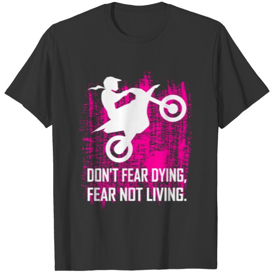 bikergirl motorcycle biker girl motocross pink T Shirts