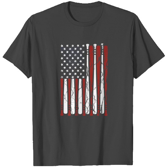 Vintage American Flag Baseball 4th Of July T Shirts