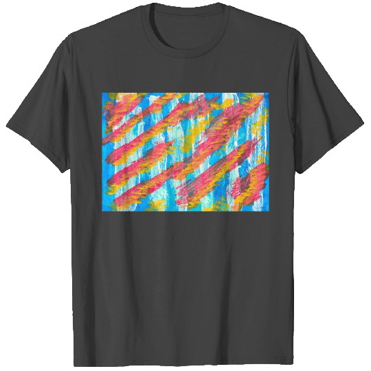 Abstract Cool Blue Red Yellow White T Shirts