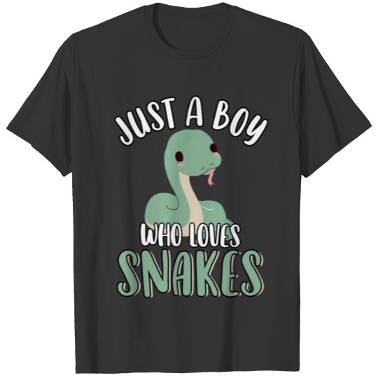 Just A Boy Who Loves Snakes Cute Funny Pet Snake T Shirts