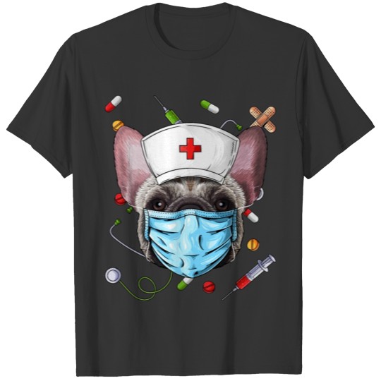 French Bulldog Nurse RN Funny ER Nursing School Gr T Shirts