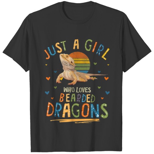 Just a Girl Who Loves Bearded Dragons T-shirt