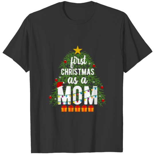 Merry Christmas Tree First Christmas As A Mom Xmas T Shirts