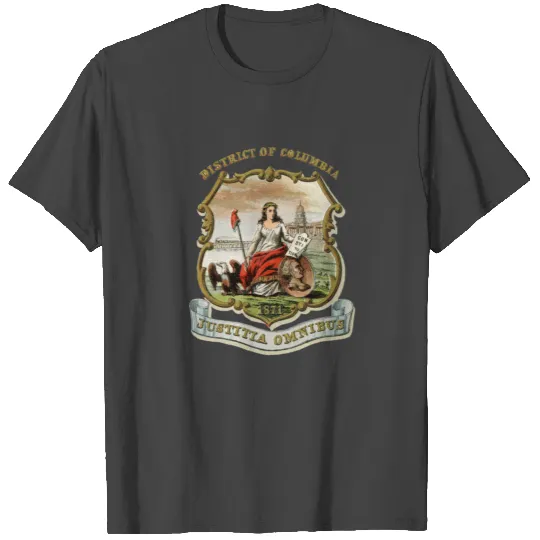 District of Columbia coat of arms illustrated 1876 T Shirts